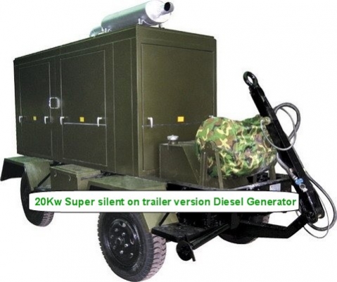 20Kw เครื่องปั่นไฟ พร้อมรถพ่วง