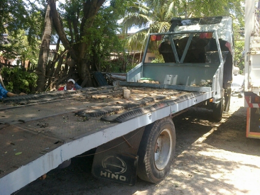 ขายเทเลอร์ 6 ล้อ HINO FB เครื่อง HO7C 185 แรง ใช้ขึ้นแบ็คโฮขนาด 60 อยู่
