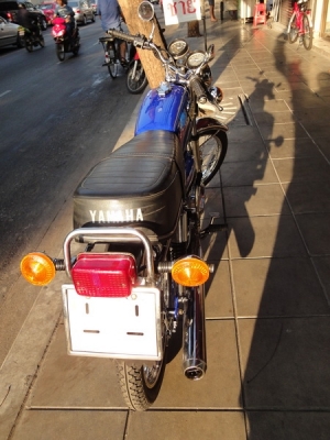 yamaha RX 100 เครื่องRX 125 สีน้ำเงิน ชุบโครเมีี่ยม