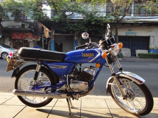 yamaha RX 100 เครื่องRX 125 สีน้ำเงิน ชุบโครเมีี่ยม