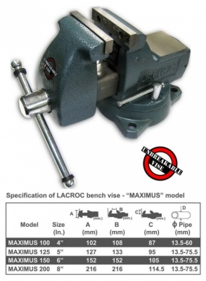 ปากกาจับชิ้นงาน LACROC ของ U.S.A. รุ่นงานหนัก หมุนได้อิสระรอบตัวกับฐาน