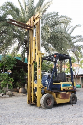ขายฟอร์คลิฟต์ โคมัตสุ KOMATSU FG14-15 เสาสูง 3 เมตร ยกได้ 1 ตัน รถเก่าญี่ปุ่น 086-775-7900