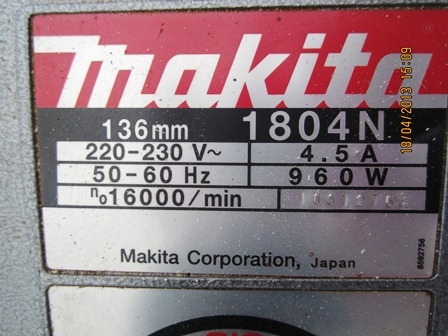 กบไสไม้Makita 1804N ของแท้ สภาพใหม่มาก ราคาถูก ด่วนเลยครับ