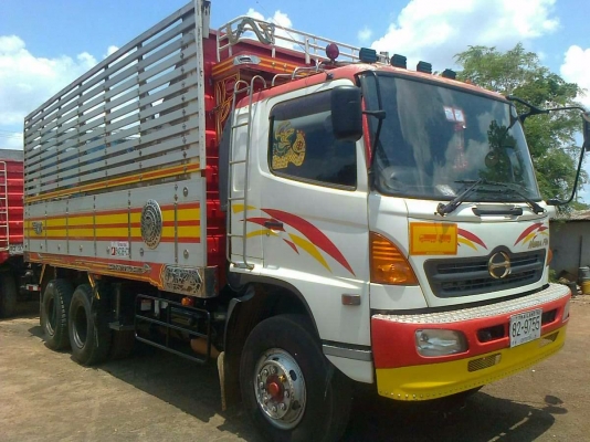 HINO MEGA FM 320 HP EURO2 ปี 51 รถพ่วงแม่+ลูก กระบะดั๊มพ์มิเนียม 12 ตันของสามมิตรทั้งแม่ทั้งลูก ลูก 3 คานดั๊มพ์ความยาว 7 เมตร รถสวยจัดทั้งแม่ลูก เครื่องแน่นแรงดี ภายในเก๋งสวยครบ แอร์ เพาเวอร์ ทริ๊ปฟี้ ระบบไฟฟ้าครบครัน ช่วงล่างคัชซีสวยไม่มีตำหนิ ยางสภาพดีแ