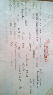 ขายทะเบียนรถกระบะ ISUZU 4 ประตู 11550 บาท