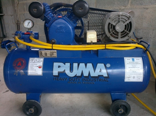 ปั๊มลมPUMA1/2HP2สูบ พร้อมสาย+หัว+สายอ่อน สภาพใหม่