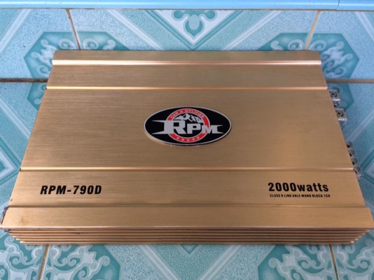 แอมป์คลาสดี RPM 2000w มือสองสภาพสวยเดิมๆใช้งานปกติ เบสดีเป็นลูกแน่นๆขับ10&quot;-12&quot;หล่อว้อยไม่เกิน3&quot;ได้ ขาย 2350 บาท สนใจ0892425454 อยู่สระบุรี