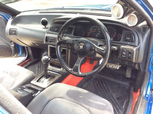 ขายรถ Cefiro A31 แต่งเต็ม ปี92 เครื่อง1jzเทอร์โบเดี่ยว ออโต้ น้ำมัน+แก๊สหัวฉีด เวสเกตแยก อินเตอร์rb26 โบล์ออฟhks หลังคาซันลูฟ ไฟหน้าเมกา ล้อVolk te37ขอบ18&rdquo; ของแต่งล้นๆรถขับขี่ดี ภาษี60