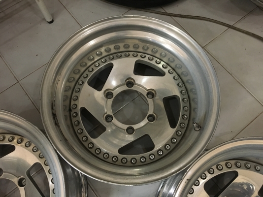 ล้ออแท้ญี่ปุ่นมือ2 3 ชิ้นแท้ ขอบ 15x8.5 ลบ35 6รูกระบะ ลึกๆประมูลญี่ปุ่น