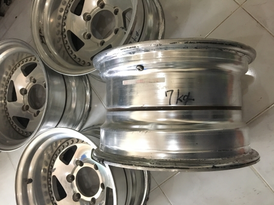 ล้ออแท้ญี่ปุ่นมือ2 3 ชิ้นแท้ ขอบ 15x8.5 ลบ35 6รูกระบะ ลึกๆประมูลญี่ปุ่น