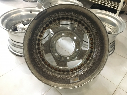 ล้ออแท้ญี่ปุ่นมือ2 3 ชิ้นแท้ ขอบ 15x8.5 ลบ35 6รูกระบะ ลึกๆประมูลญี่ปุ่น