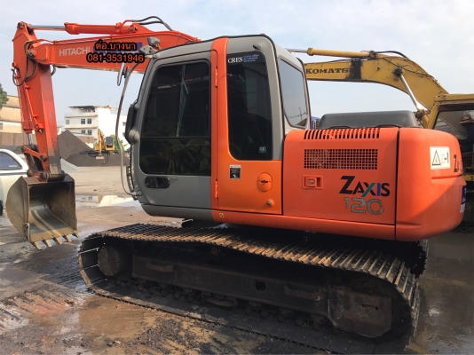 ขายรถแบคโฮ HITACIH ZX 120-1 ปี.56 พร้อมหัวกระแทก และลาย เอกสารใบแจ้งจำหน่าย สีสวยเดิมๆ ไฟฟ้าครบ ระบบเต็ม เอวมีขยับนิดหน่อย มูมฮาร์สวย ปุ้งกี้สวย แอร์เย็น ภายในเก๋งสวย เครื่องแน้น ปั้มแรง โซ้หนา แผ่นสภาพ 90\% เฟรมสวย รถทำงานเร็วหายห่วง สนใจรีบจองด่วน 081-35