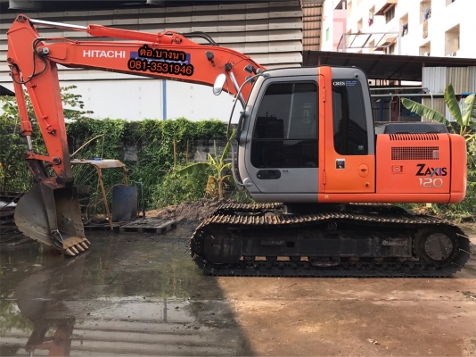 ขายรถแบคโฮ HITACIH ZX 120-1 ปี.56 พร้อมหัวกระแทก และลาย เอกสารใบแจ้งจำหน่าย สีสวยเดิมๆ ไฟฟ้าครบ ระบบเต็ม เอวมีขยับนิดหน่อย มูมฮาร์สวย ปุ้งกี้สวย แอร์เย็น ภายในเก๋งสวย เครื่องแน้น ปั้มแรง โซ้หนา แผ่นสภาพ 90\% เฟรมสวย รถทำงานเร็วหายห่วง สนใจรีบจองด่วน 081-35