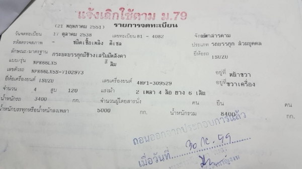 ขายรถยนต์ ISUZU รุ่น NPR66LX5 4 ตัน 6 ล้อ (สีส้ม) (มีแอร์)