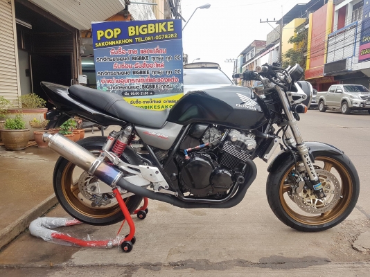 ขายแลกเทิร์น HONDA CB400 TECH1 ปี2000 แฮนด์แต่ง ท่อแต่ง กันล้ม แฮนด์บาร์ อินวอยส์ สรรพสามิตร ราคา 67
