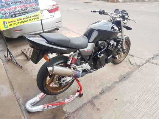 ขายแลกเทิร์น HONDA CB400 TECH1 ปี2000 แฮนด์แต่ง ท่อแต่ง กันล้ม แฮนด์บาร์ อินวอยส์ สรรพสามิตร ราคา 67