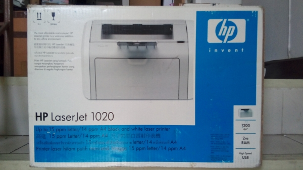 ขาย ปริ้นเตอร์ Hp LaserJet1020 พร้อมหมึกใหม่ 1200 บาท