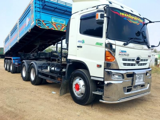 HINO Mega 320 แรง ปี 49 พร้อมหางเซมิดัมพ์ 3 เพลากระบะมิเนียมอู่ S.T ปี 52 สภาพสวยพร้อมใช้