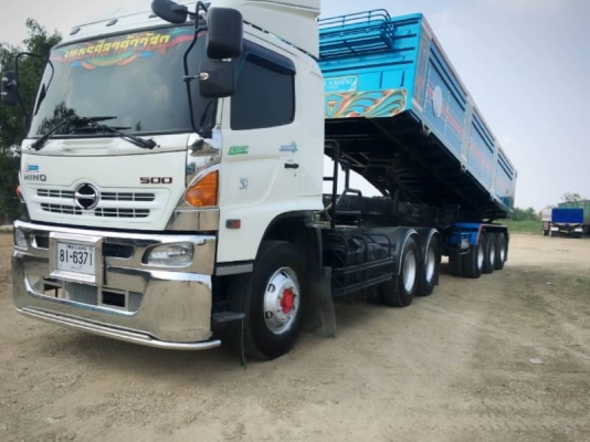 HINO Mega 320 แรง ปี 49 พร้อมหางเซมิดัมพ์ 3 เพลากระบะมิเนียมอู่ S.T ปี 52 สภาพสวยพร้อมใช้