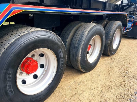 HINO Mega 320 แรง ปี 49 พร้อมหางเซมิดัมพ์ 3 เพลากระบะมิเนียมอู่ S.T ปี 52 สภาพสวยพร้อมใช้