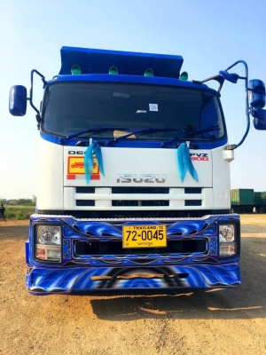 ISUZU เครื่อง 300 แรง ปี 53 กระบะดัมพ์มิเนียมแม่ลูก 2 เพลา น้ำหนักแม่ลูก 19.6 ตัน พร้อมใช้งาน