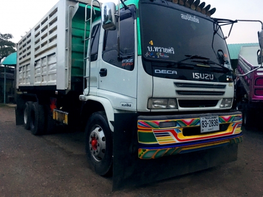 Isuzu 270 แรง ปี 47 เครื่องดำ แม่เดี่ยวกระบะดัมพ์ มีระบบลากลูก ทะเบียนพร้อม