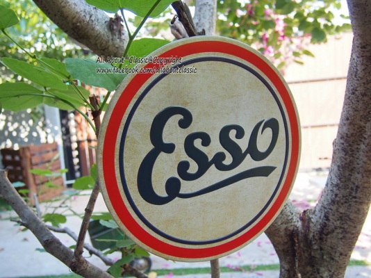 ป้ายเหล็กปั๊มนูน งานสวยมาก เส้นผ่าศูนย์กลาง 30 cm