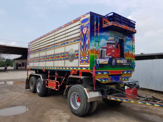 ขาย ISUZU 360 พ่วงแม่ลูก กระบะเนียมคอกเกษตรดั๊ม รถปี 56 ( มี 2 พ่วง )