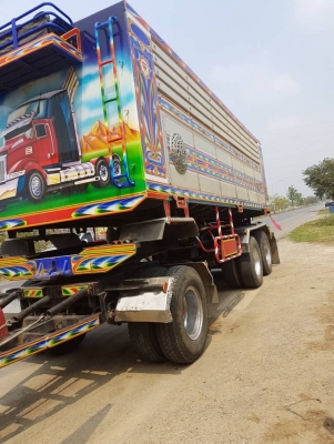 ขาย ISUZU 360 พ่วงแม่ลูก กระบะเนียมคอกเกษตรดั๊ม รถปี 56 ( มี 2 พ่วง )