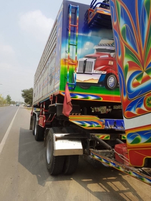 ขาย ISUZU 360 พ่วงแม่ลูก กระบะเนียมคอกเกษตรดั๊ม รถปี 56 ( มี 2 พ่วง )