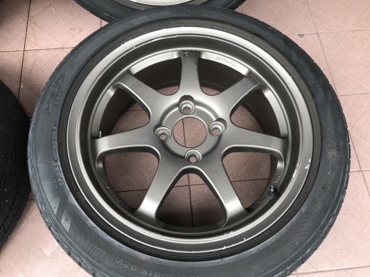 ล้อเเท้ A TECH 15กว้าง6ครึ่งอ๊อฟ38 4รู100เก่านอกสภาพสวยสีเดิมๆตามรูปติดยางปีเก่าใช้ไม่ได้เเล้ว