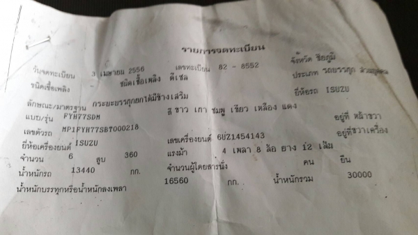 พ่วง 24 ล้อ ISUZU FYH360 ปี56 ไมล์ 2 แสนกว่า ๆ กระบะมิเนียม - ดั้ม อู่ ส.ไพบูลย์โคราช สภาพสวย ยางดี พร้อมใช้ พร้อมโอน ราคา 2,800,000.- ต่อรอง พ่วง 24 ล้อ ISUZU FYH360 ปี56 ไมล์ 2 แสนกว่า ๆ กระบะมิเนียม - ดั้ม อู่ ส.ไพบูลย์โคราช สภาพสวย ยางดี พร้อมใช้ พร้อมโอน ราคา 2,800,000.- ต่อรอง