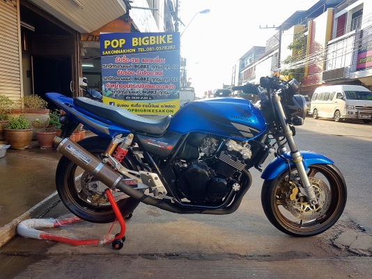 ขายแลกเทิร์น HONDA CB400 TECH1 ปี2000 แต่งท้ายเทค3 สีสวย ท่อแต่ง กันล้ม อินวอยส์ สรรพสามิตร ราคา 695