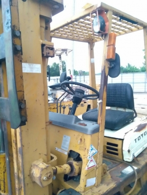 รถฟอร์คลิฟต์ TOYOTA 40-3FG20 รถเก่านอกนำเข้า ยังไม่เคยใช้งานในไทย ยก 2 ตัน เสาสูง 4.5 เมตร ยางตันหน้า-หลัง สภาพดี พร้อมใช้งาน มีเอกสารใบอินวอยซ์