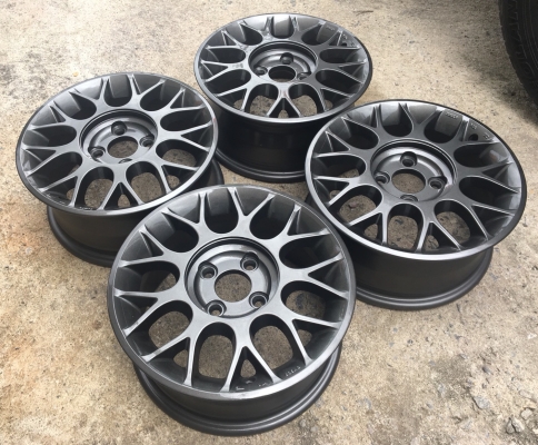 ล้อแม็ก 4รู100 ขอบ 14 สีเทา แม็กสวย