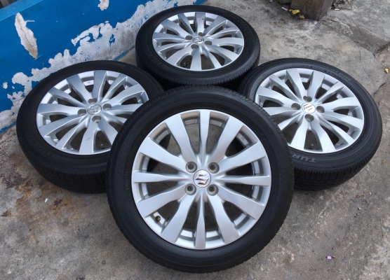 ล้อแม็ก Suzuki Swift ขอบ16 พร้อมยาง Bridgestone 185-55-16 ปี 13