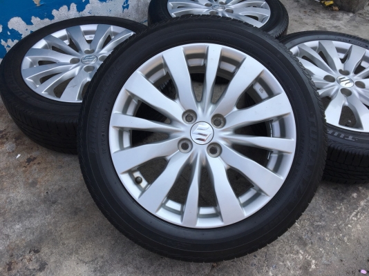 ล้อแม็ก Suzuki Swift ขอบ16 พร้อมยาง Bridgestone 185-55-16 ปี 13