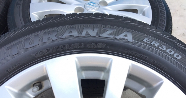 ล้อแม็ก Suzuki Swift ขอบ16 พร้อมยาง Bridgestone 185-55-16 ปี 13