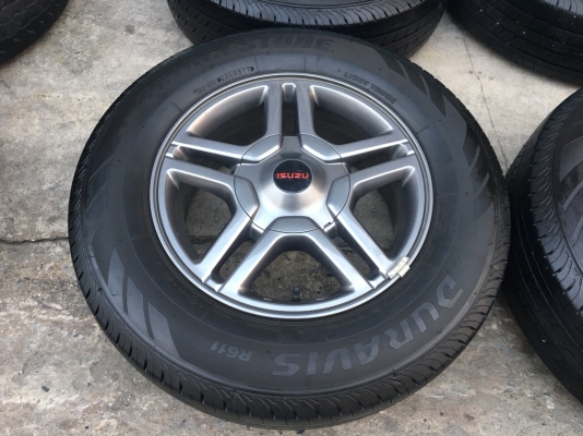 ล้อแม็กป้ายแดง ISUZU 1.9 Blue Power X-Series ขอบ 16 พร้อมยางป้ายแดง Bridgestone 215-70-16 ปี 17 ยางมีตุ่ม