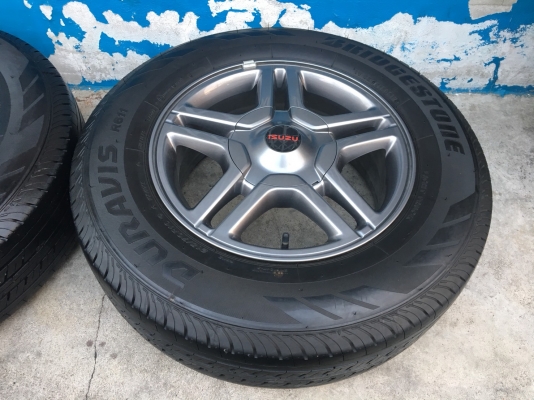 ล้อแม็กป้ายแดง ISUZU 1.9 Blue Power X-Series ขอบ 16 พร้อมยางป้ายแดง Bridgestone 215-70-16 ปี 17 ยางมีตุ่ม