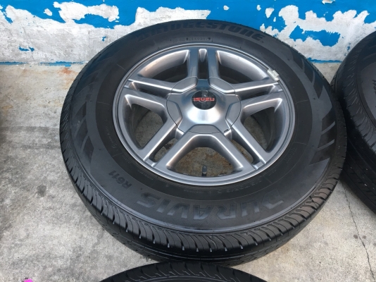 ล้อแม็กป้ายแดง ISUZU 1.9 Blue Power X-Series ขอบ 16 พร้อมยางป้ายแดง Bridgestone 215-70-16 ปี 17 ยางมีตุ่ม