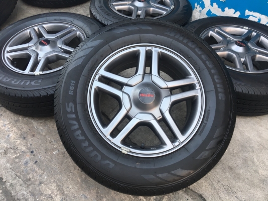 ล้อแม็กป้ายแดง ISUZU 1.9 Blue Power X-Series ขอบ 16 พร้อมยางป้ายแดง Bridgestone 215-70-16 ปี 17 ยางมีตุ่ม