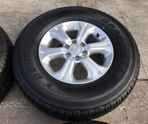 ล้อแม็กป้ายแดง Nissan Navara NP300 ขอบ 16 พร้อมยางใหม่ป้ายแดง Dunlop 255-70-16 ปี 18 สด ใหม่