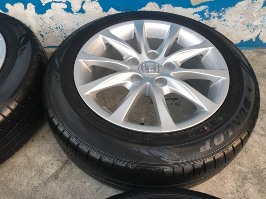 ล้อแม็กป้ายแดง Honda Civic FC ขอบ16 พร้อมยางDunlop 195-60-16 ปลายปี 16 แม็กสวยกริ๊บ ยางมีตุ่มลาง
