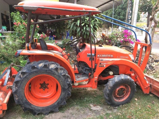 ขายรถไถแทรกเตอร์ L3608  คานบน  อุปกรณ์ 3 อย่าง