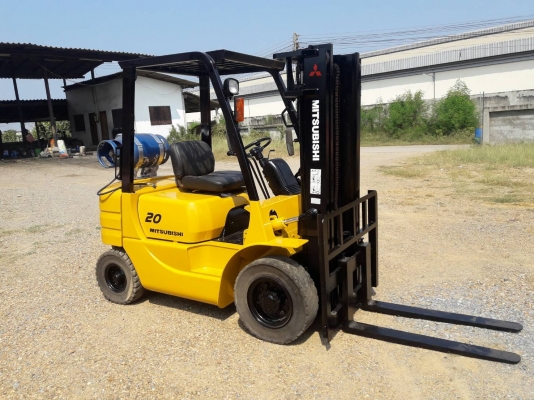 รถยก MITSUBISHI  FG20 F17B เกียร์ออโต้ เครื่องเบนซิน ยางตันหน้าหลัง เสาสูง 3 เมตร ยกได้ 2 ตัน ใช้แก๊ส โทร 098-7962549