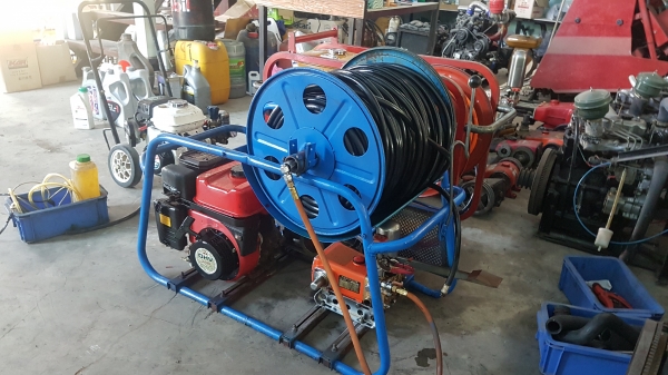 ชุดปั้มอัดฉีดเครื่องยนต์เบนชิล mitsubishi 5แรงม้า พร้อมปั้มพ่นยา hp ceramic 6หุน นำเข้าจากญี่ปุ่น