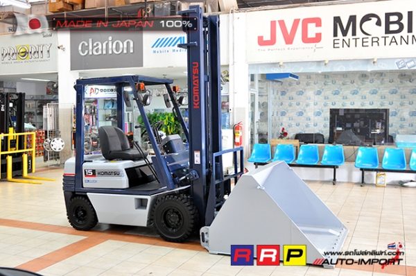 ขายรถโฟล์คลิฟท์มือสอง KOMATSU รุ่น FD15D-15-311202 นำเข้าจากประเทศญี่ปุ่น 100\% ไม่เคยใช้งานในไทย