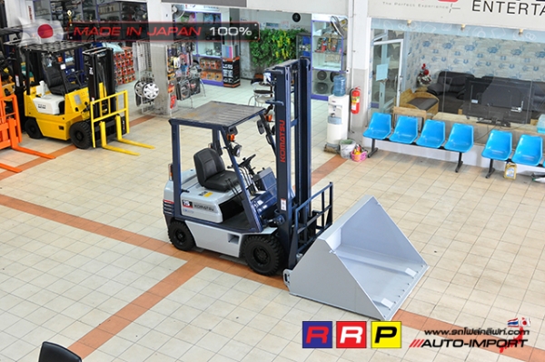 ขายรถโฟล์คลิฟท์มือสอง KOMATSU รุ่น FD15D-15-311202 นำเข้าจากประเทศญี่ปุ่น 100\% ไม่เคยใช้งานในไทย