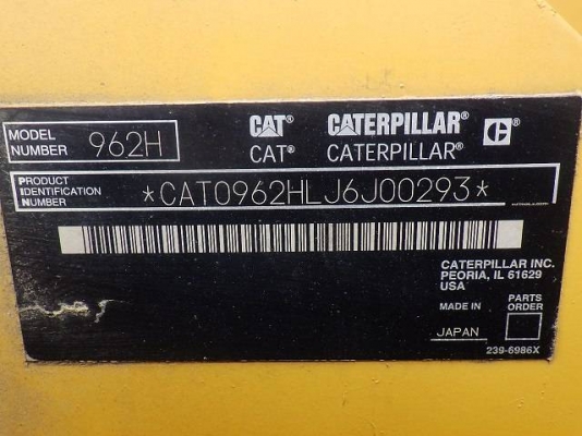 CAT 962H ปี2010 นำเข้าจากญี่ปุ่น โทร.090-986-2521 อ๊อบ